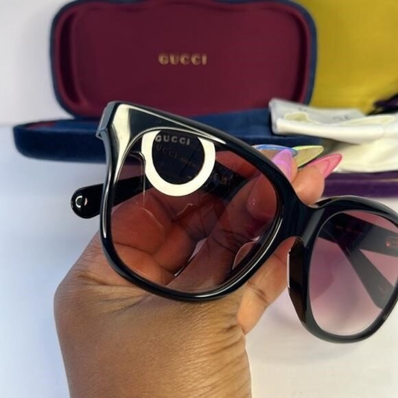 New Authentic GUCCI  Acetate Sunglasses GG0800SA Black - Picture 4 of 12